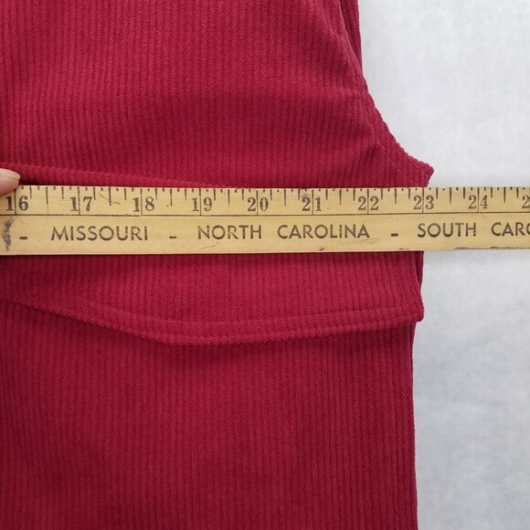 Avec Les Filles Cropped Corduroy Jacket Women XL Shacket Raspberry Red Button Up - Picture 16 of 16
